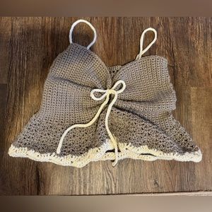 Handmade crochet babydoll tank top